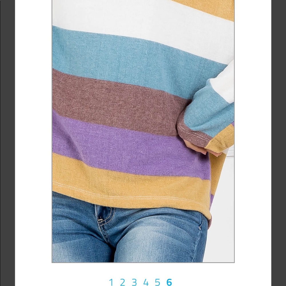 Multicolored Striped Top - Picture 5 of 5